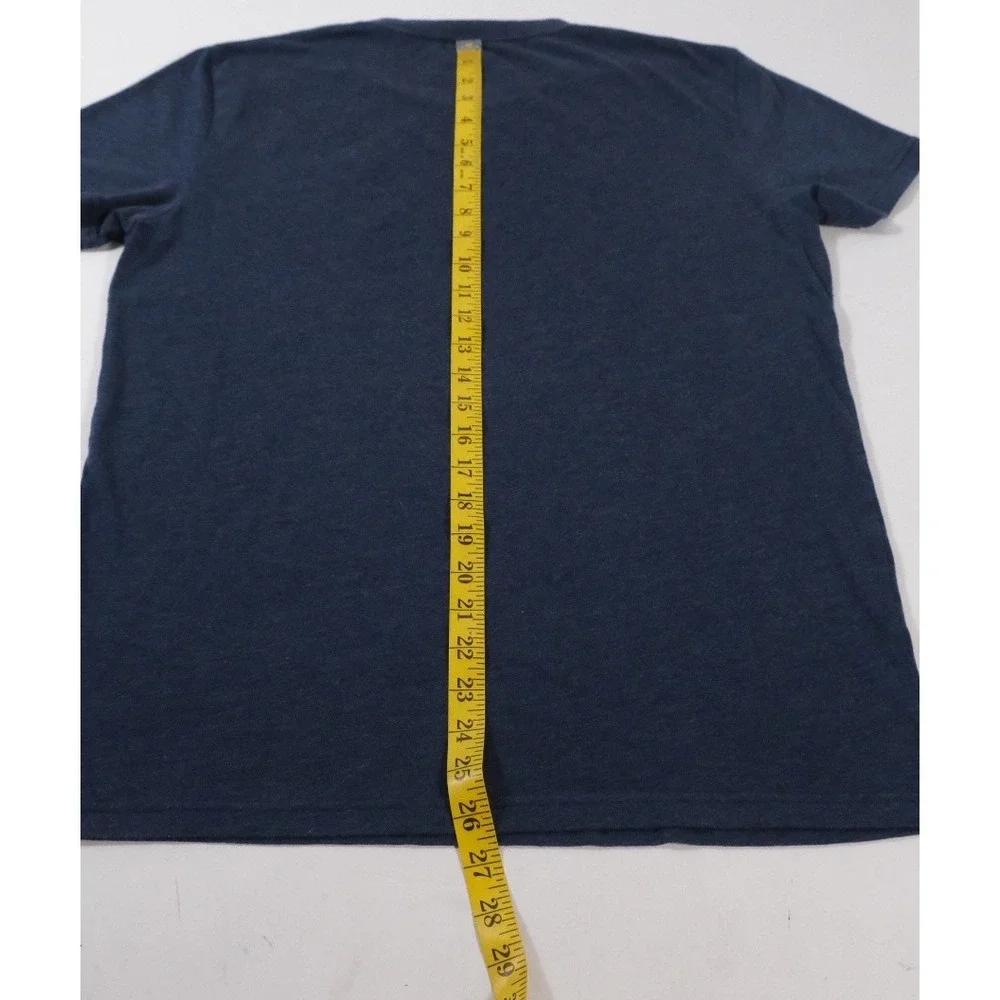Hollister T-Shirt Mens M Blue Graphic Palm Tree Sunset Short‎ Sleeve Crew Neck